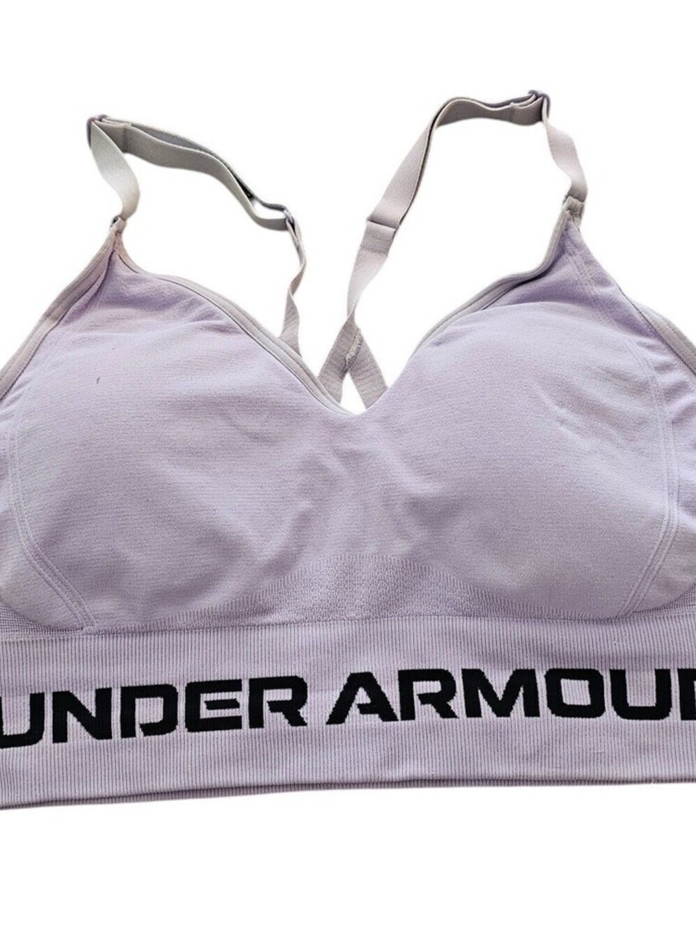 Under Armour Womens Sz L Lightly Padded Sports Bra Light Lavender Purple
